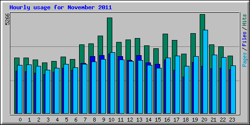 Hourly usage for November 2011