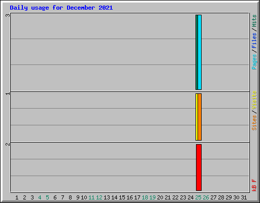 Daily usage for December 2021