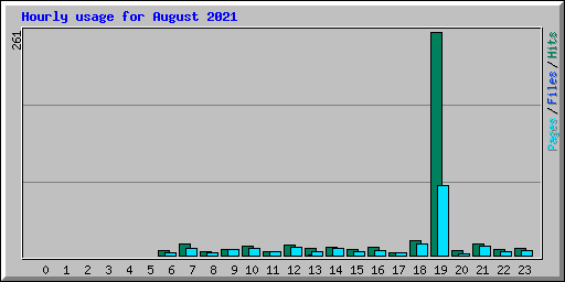 Hourly usage for August 2021