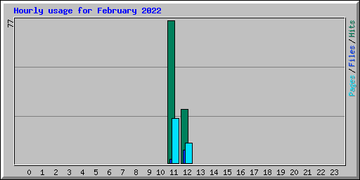 Hourly usage for February 2022